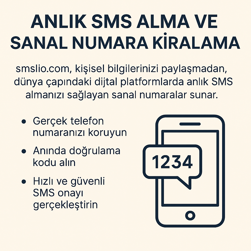 Anında SMS Onay Kodu Hizmeti